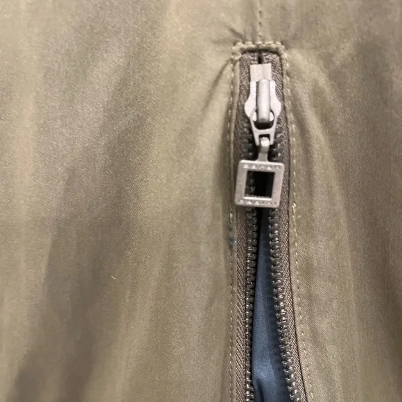 SARAH pacini green brown and grey dress with zipper size 0 - Picture 10 of 12